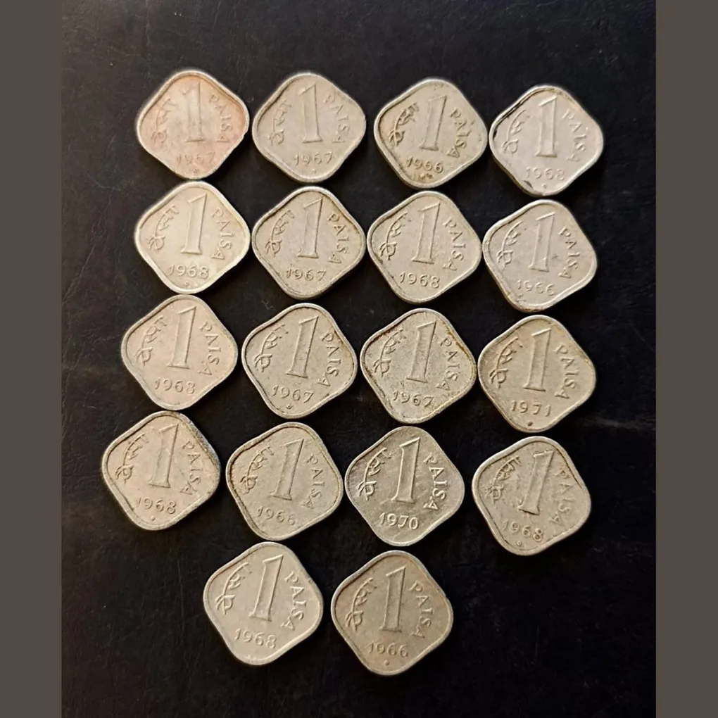 India Denomination 1 paise Metal aluminium Same and similar piece available