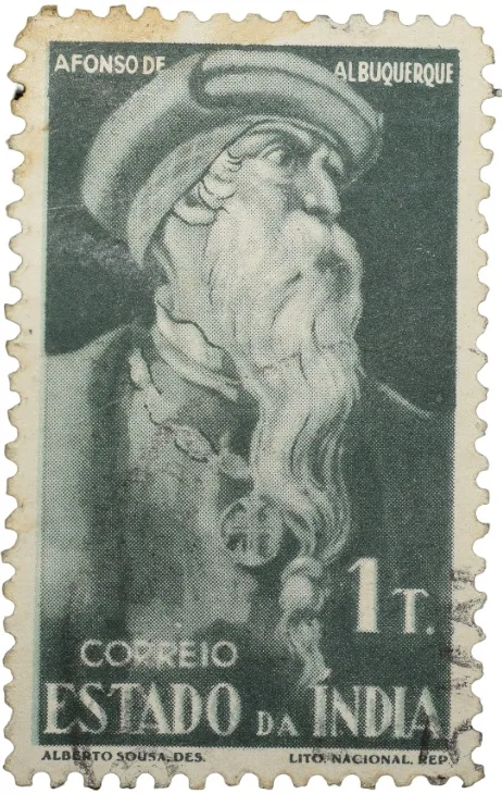 Postal Stamp of India Portugues - 1 Tanga Black Colour Used as per Image.
