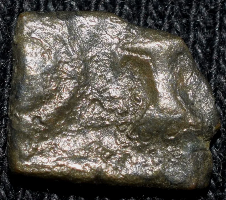 Copper Coin of Ujjaini(200 BC) with Tribal Circular Symbol & Human standing facing RB 152 Rare