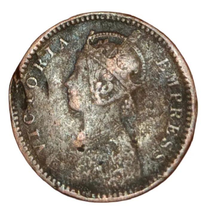 British India Copper 1/12 Anna Year 1897 Victoria Empress Used Condition.