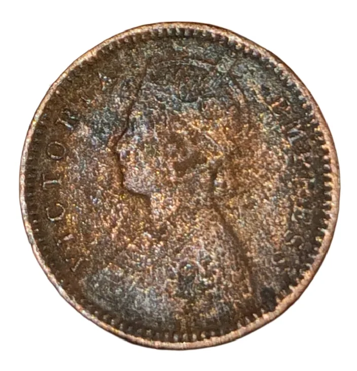 British India Copper 1/12 Anna Year 1901 Victoria Empress Used Condition.