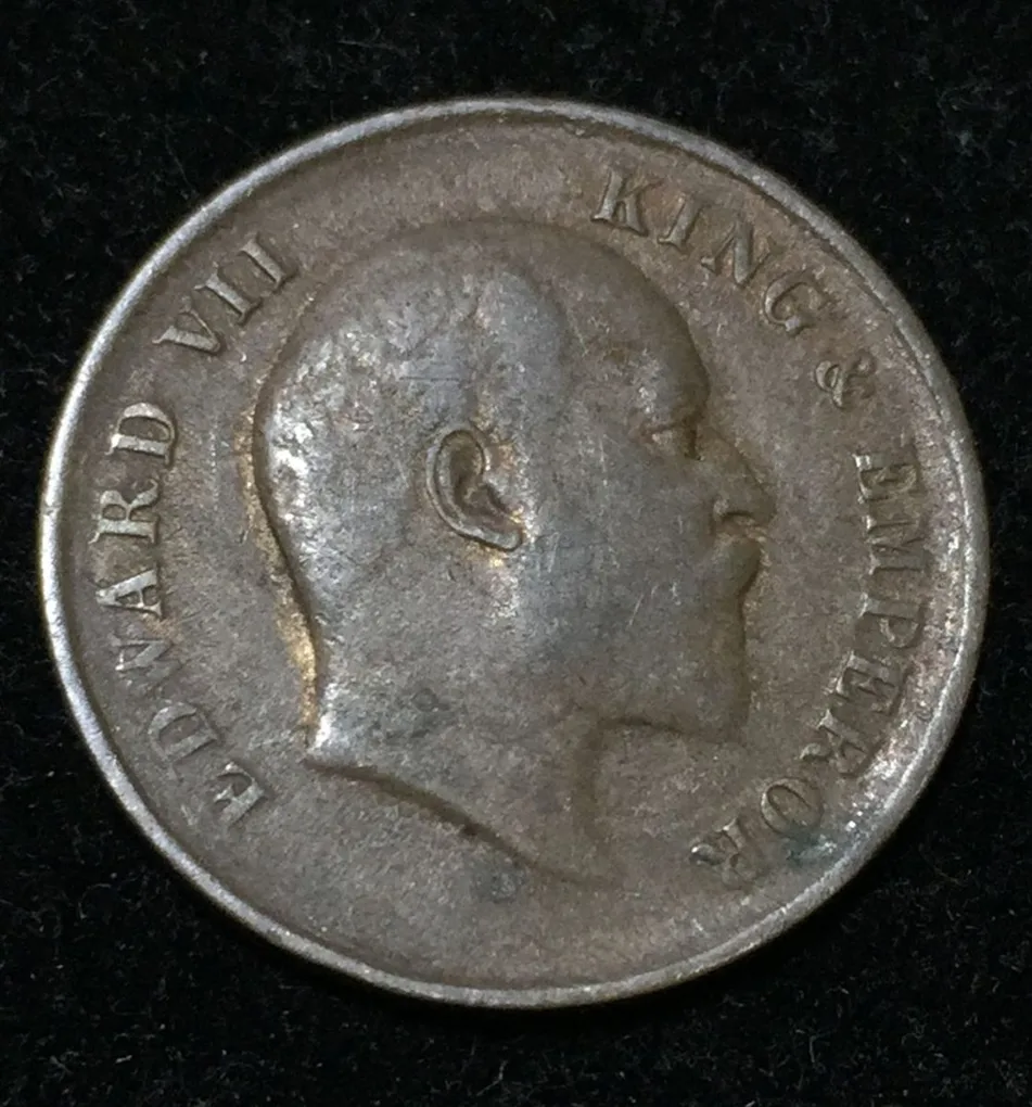 India - British ¼ Anna 1907 - Edward VII Lowest price Rare coin #I-33