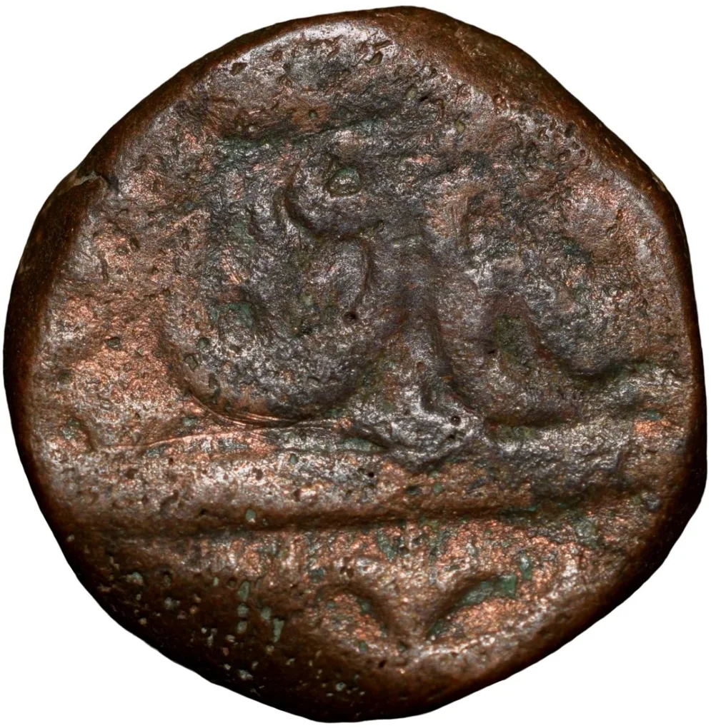 Copper 1 Falus of Murtada Nizam Shah II (AD1600-10) of Ahmadnagar Sultanate N30