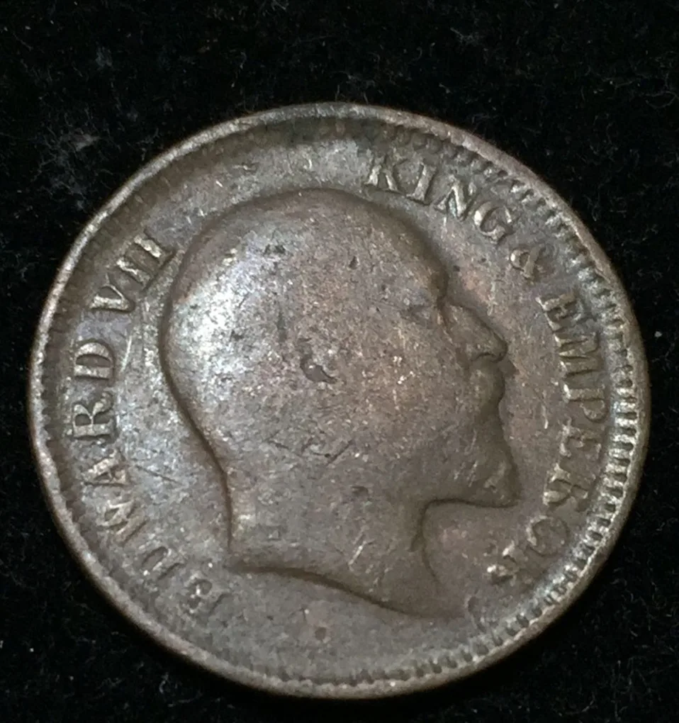 India - British ½ Pice 1906 - Edward VII rare Coin Lowest price #I-38