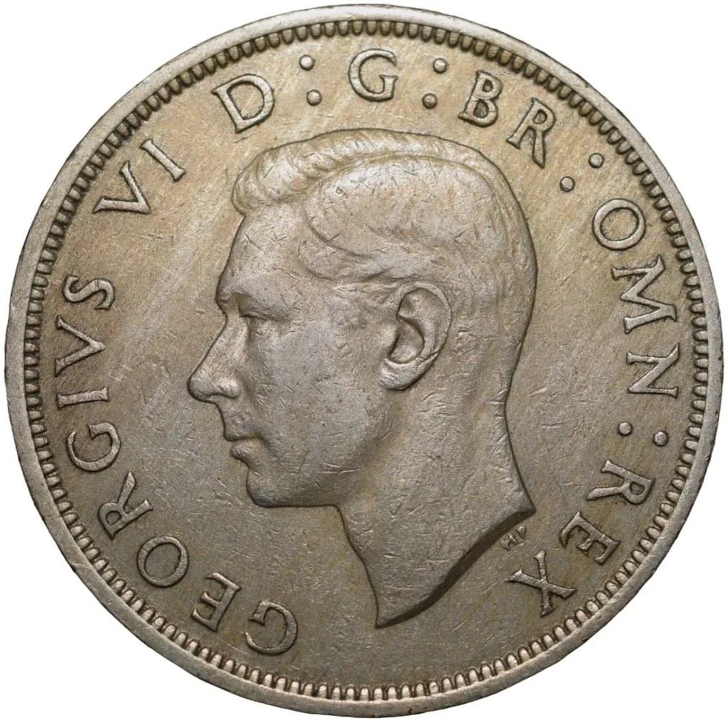 Copper-Nickel 1/2 Crown Of George VI (Ad-1948) From Brittain