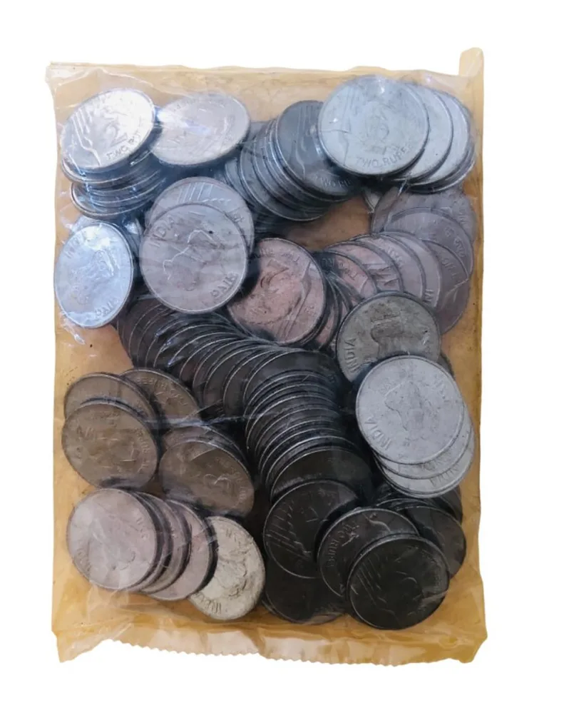 Rs 2 Definitive Issue 100 Coin Pouch RBI Seal Pouch Noida Mint 2021 Drop Series Extreme Rare