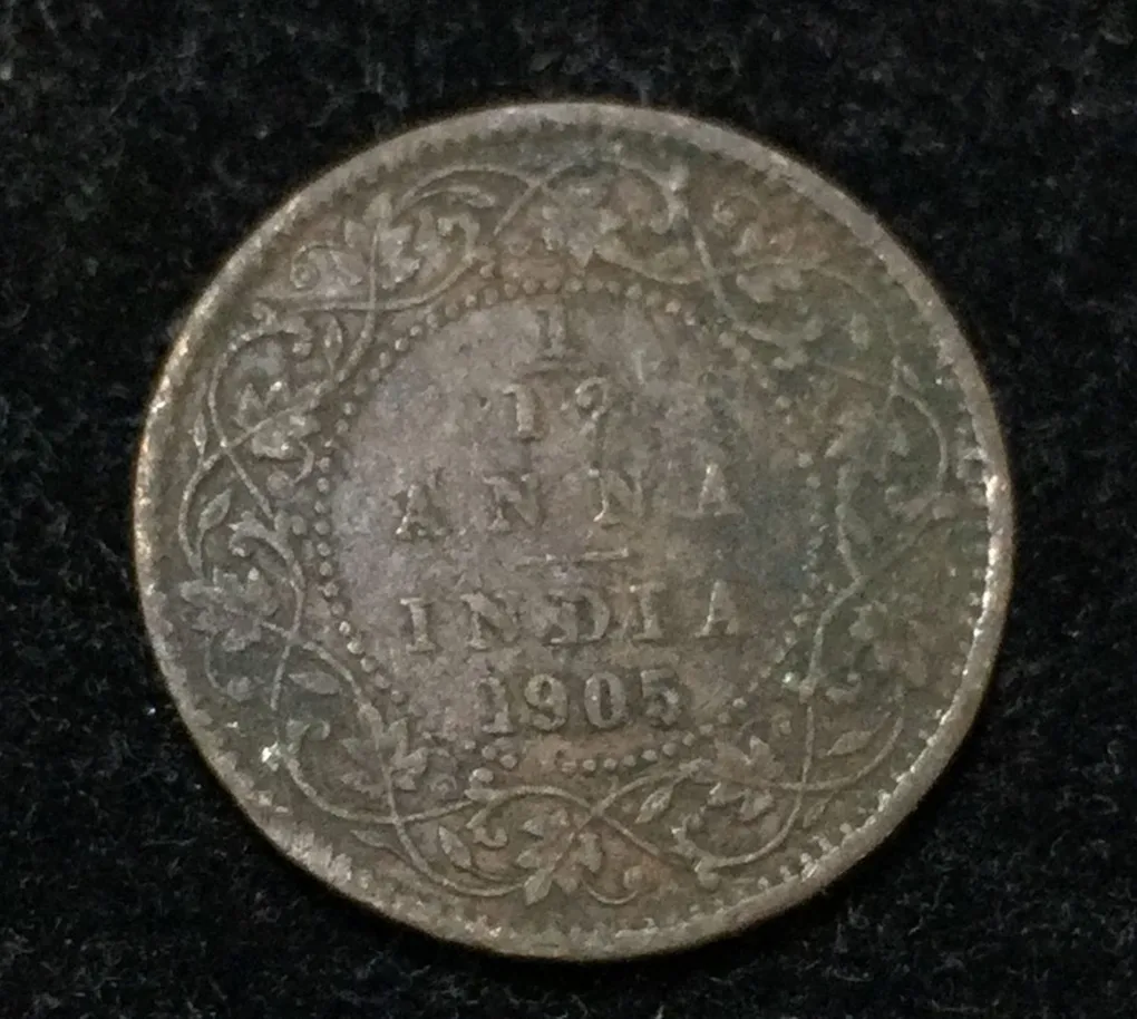 India - British 1⁄12 Anna 1905 - Edward VII lowest price Rare Coin #I-45