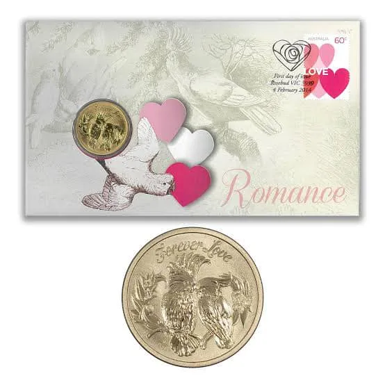 Forever LOVE Coin in PNC pack Australian Mint Mintage 10000 Unique and Rare