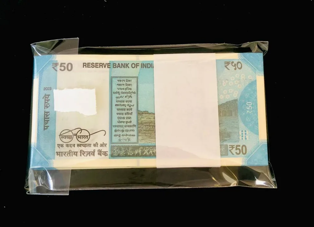 Rs 50 India Banknote Fancy Number 786001 to 786100 Note Gem UNC Set