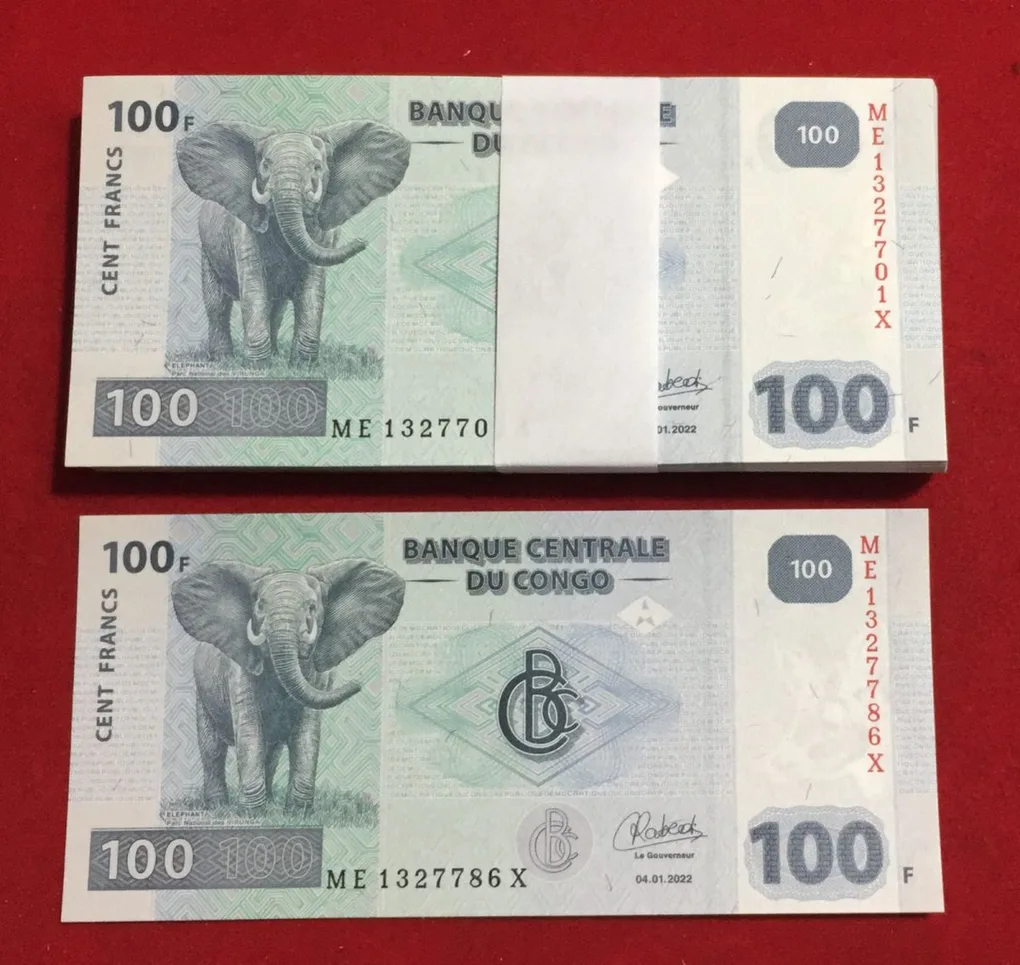 Congo 100 France 100 Note Serial wise Gem Unc 786 Fancy Packet