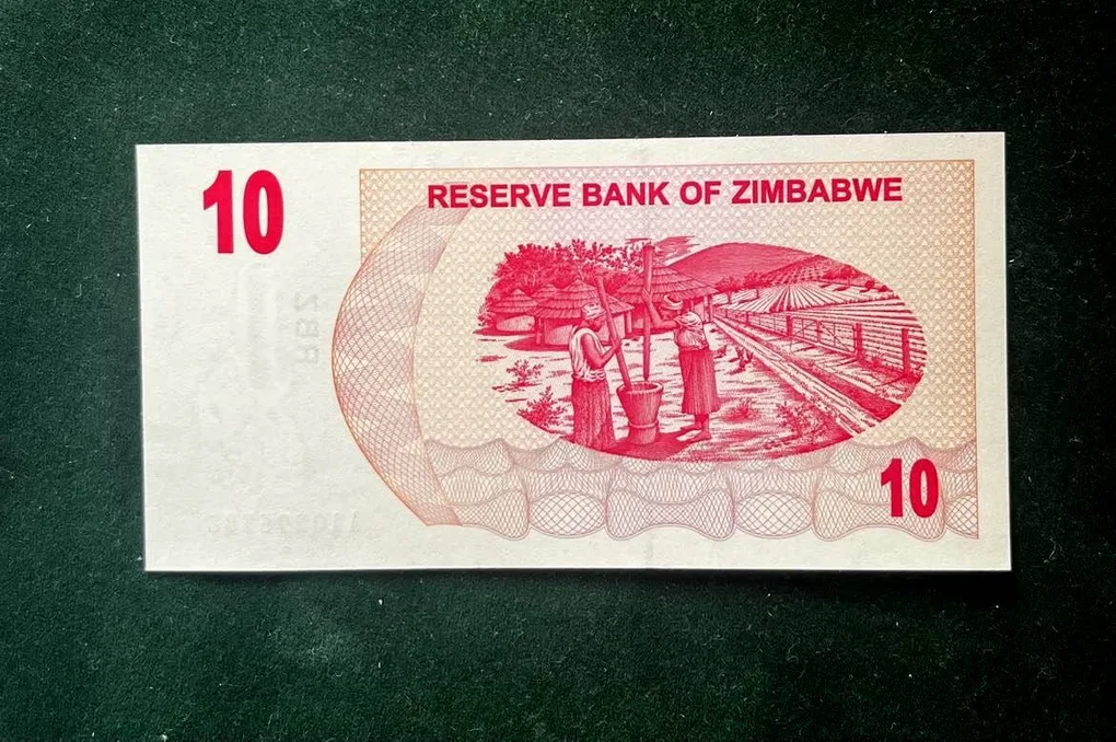 Zimbabwe Dollar 10 World Bank note Series ending 786 Unique and Rare