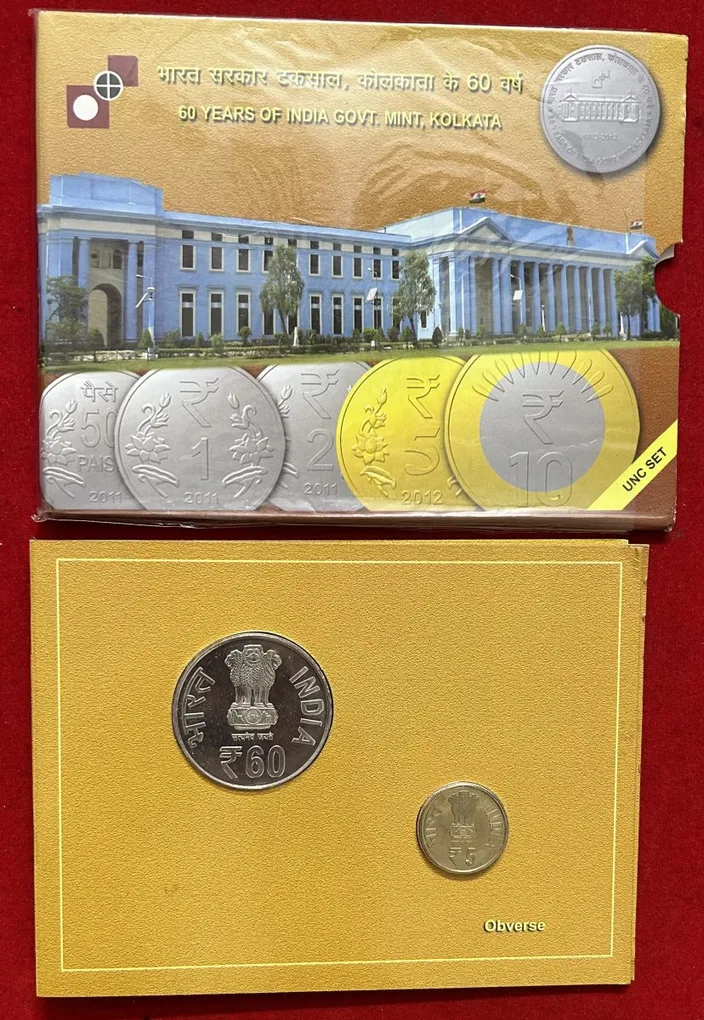 60 Years of India Gov.(Unc set) kolkata mint