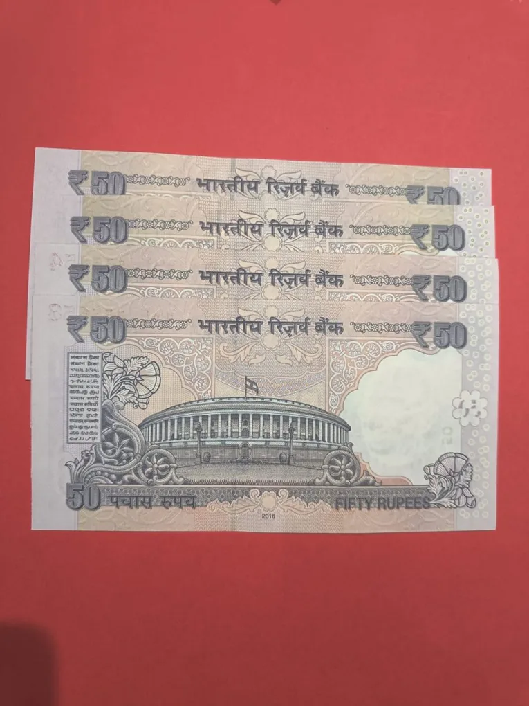 50 Rs Old Issue Ladder and Reverse Ladder Number with Same Prefix