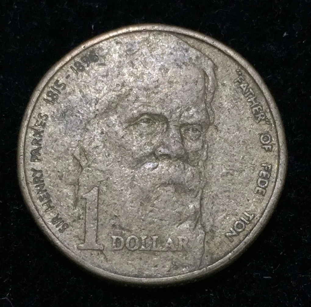 Australia 1 Dollar 1996 - Elizabeth II 3rd Portrait - "Father of Federation" Commemorative issue Coin # I-18