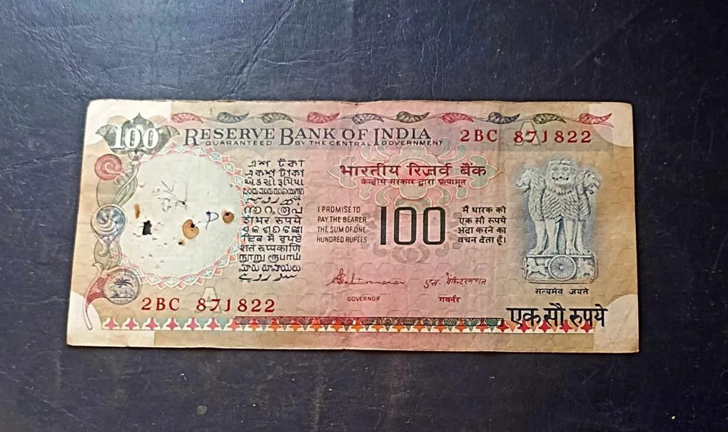 Reserve Bank of India 100₹ note Governor s Venkatraman Excellent condition