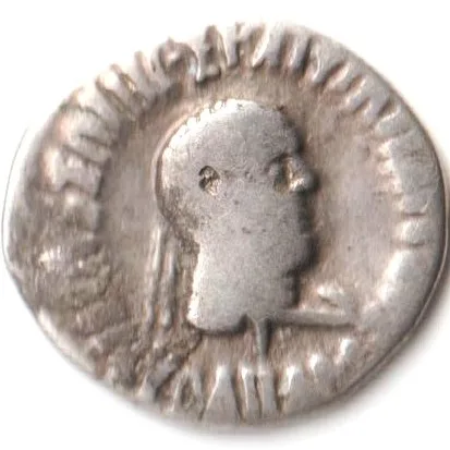 Rare Ancient Coin of One Drachm Apollodotus II 80 BC to 65 BC Silver Coin of Indo Greek Kingdom