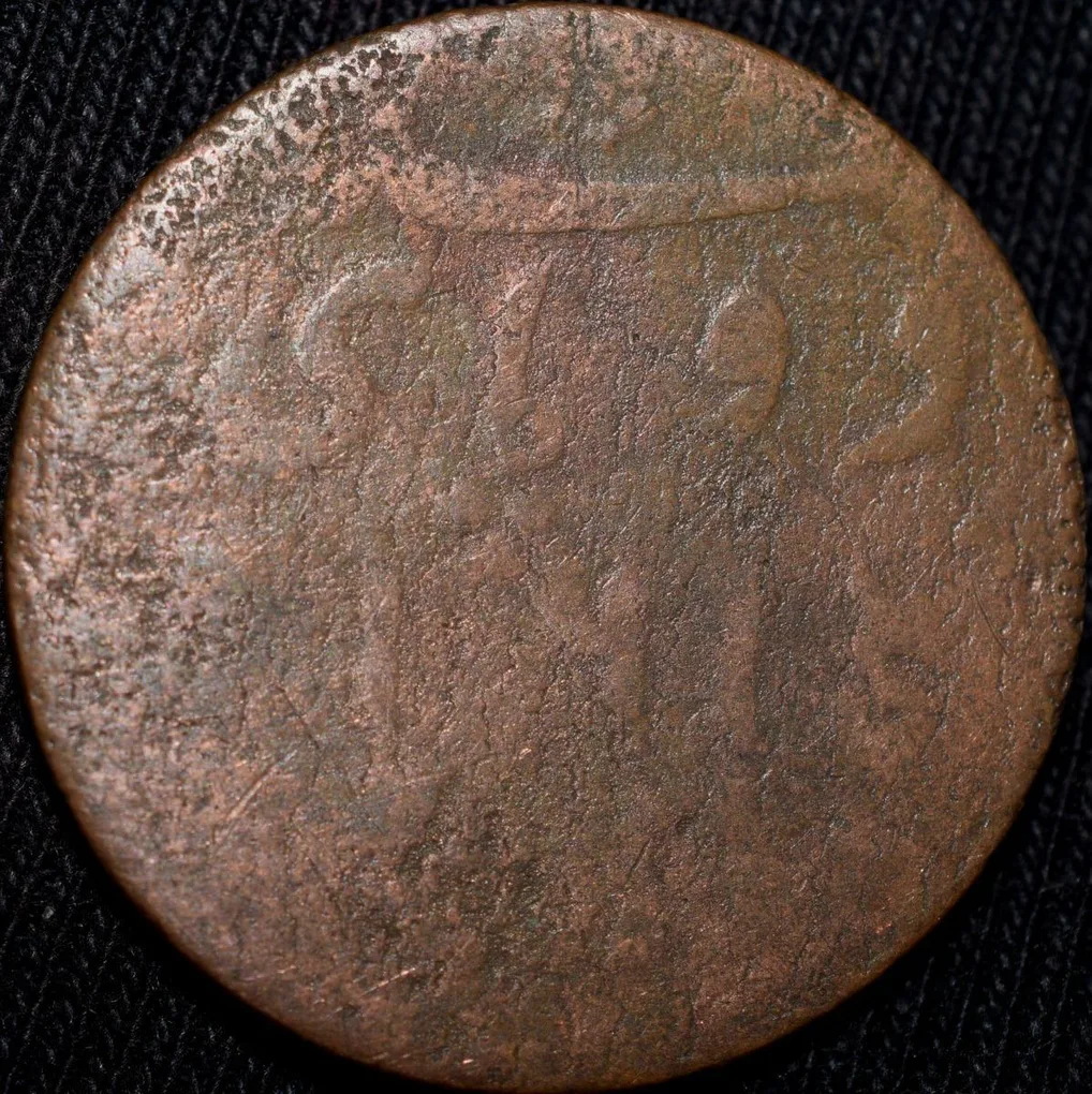 Copper 2 Pice of Bengal Presidency (18th Cen. AD) Banaras Coinage KM A55 Rare Double Pice