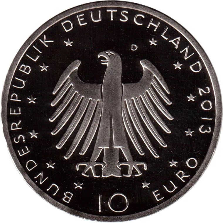 Germany, Federal Republic of 10 Euros 2013 Richard Wagner Commemorative issue rare UNC coin #I- 162