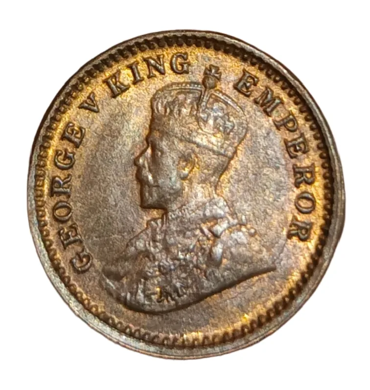 British India 1/12 Anna Year 1918 King George-V in UNC Grade.