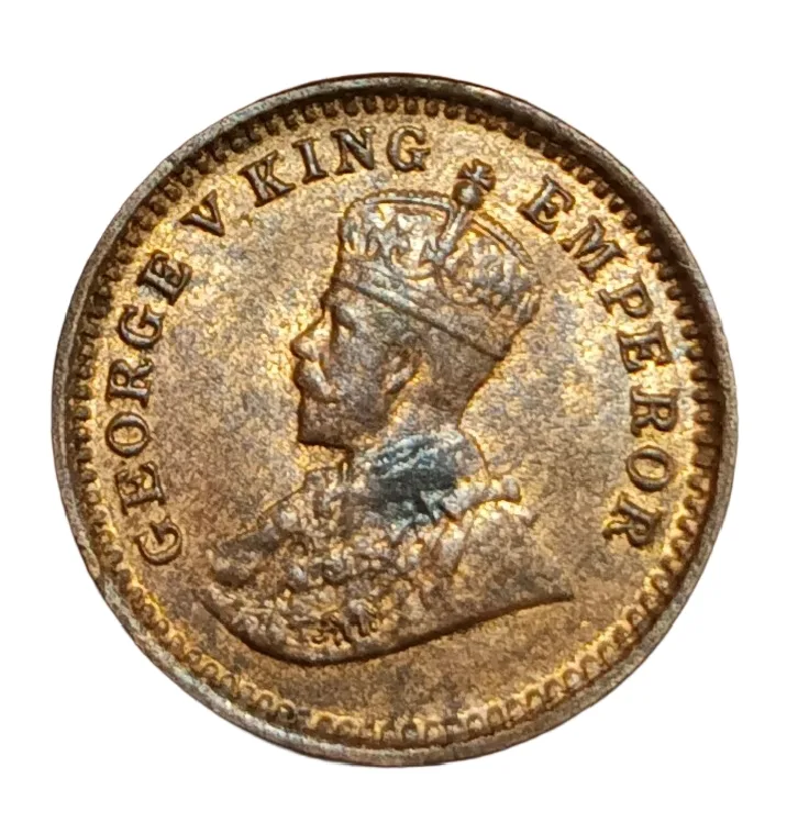British India 1/12 Anna Year 1918 King George-V in UNC Grade.