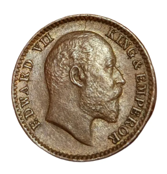 British India 1/12 Anna Year 1907 King Edward-VII **V. Scare** UNC Grade.