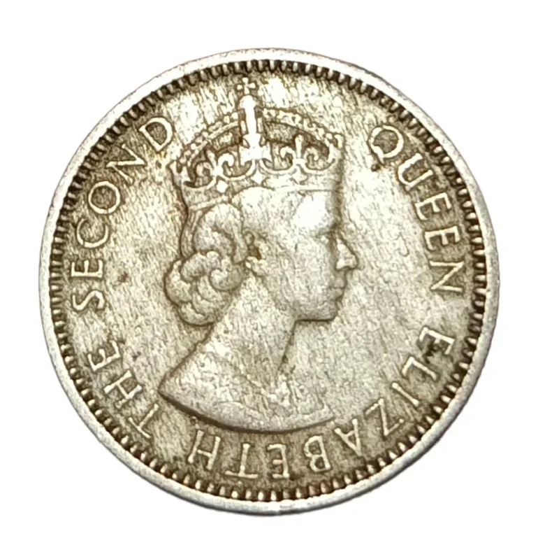 Malaya and British Borneo Cu/Ni 10 Cents Year 1961 Queen Elizabeth-II **Scare** High Collectable Grade.