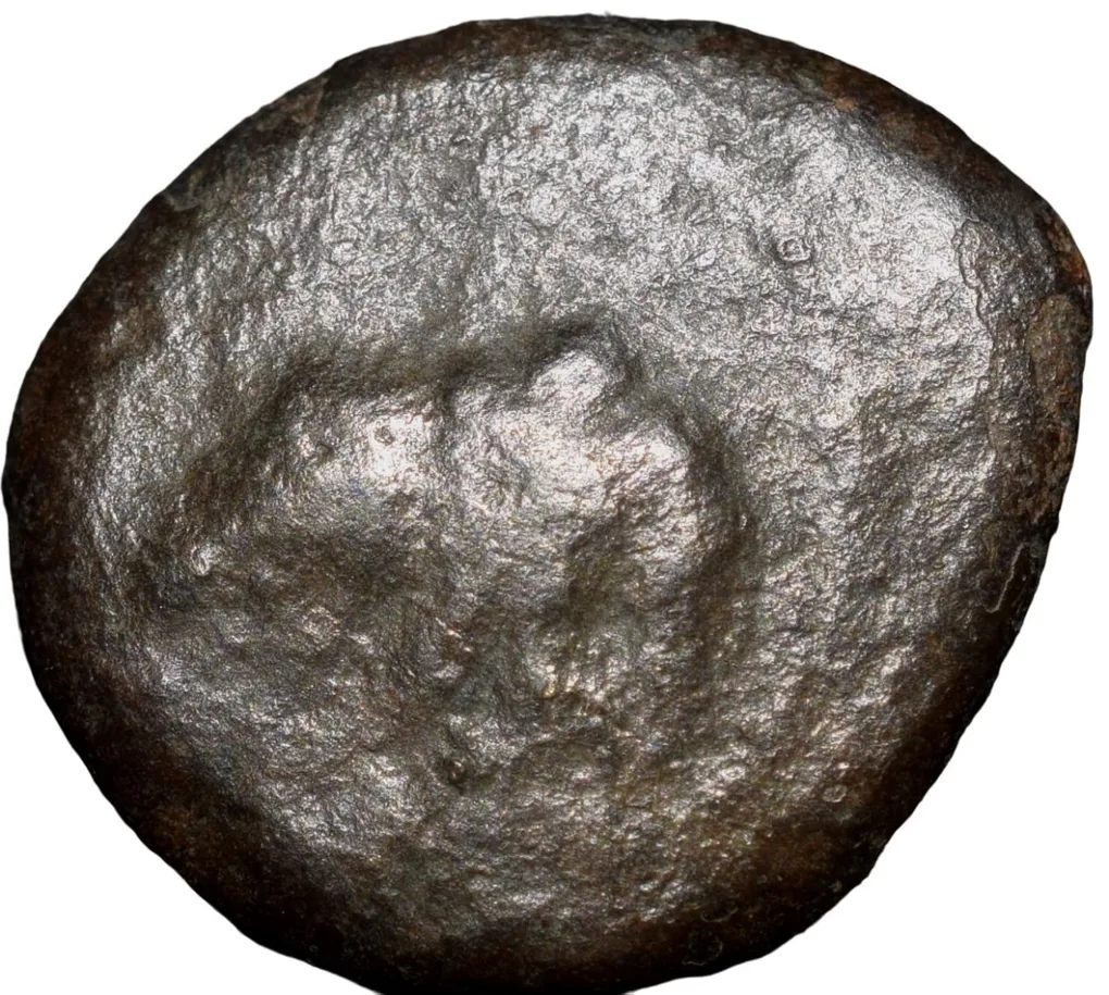 Copper Kasu of Maysore Numerical Series with Elephant 17th - 18th Cen. AD