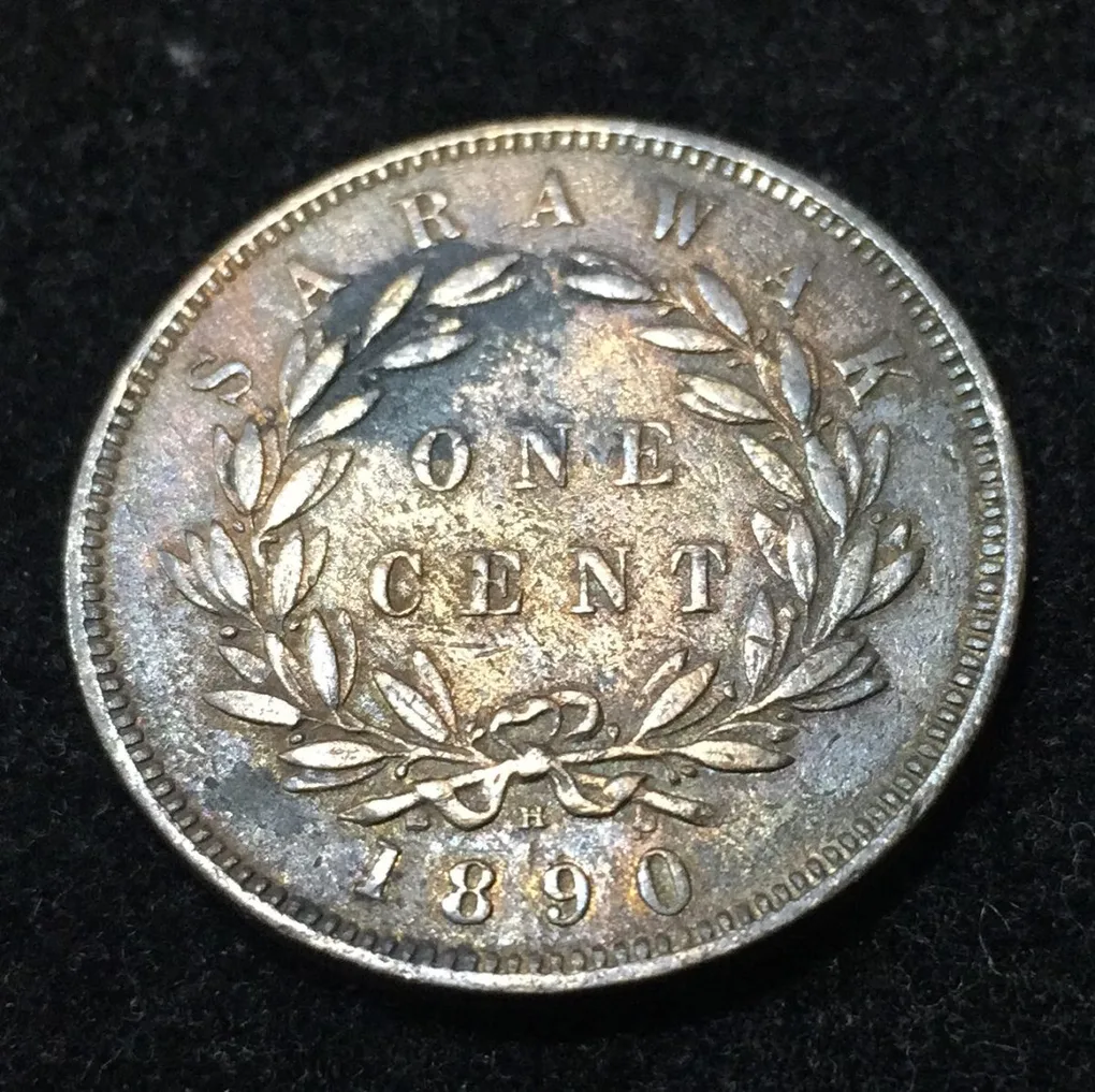 Sarawak 1 Cent 1890 - Charles C. Brooke Rajah Weight 9.33 g Rare coin #I-109