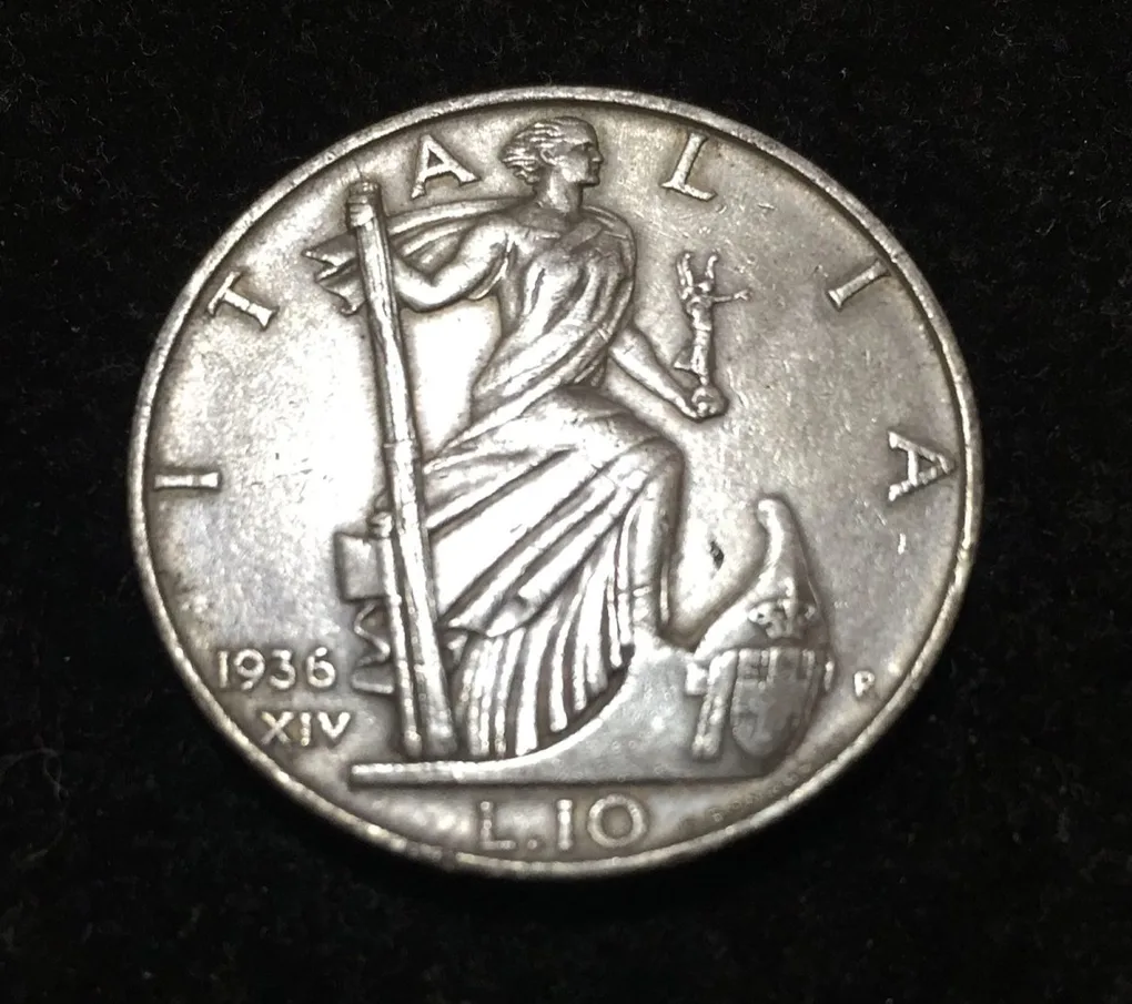 Italy 10 Lire 1936 - Victor Emmanuel III (Weight 10 g) Silver coin #I-115