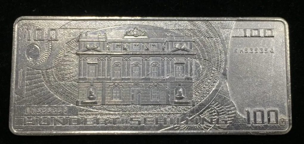 Australia 100 Schilling Silver Plated Beautiful Medalion (Weight 40 gram.) #I-115
