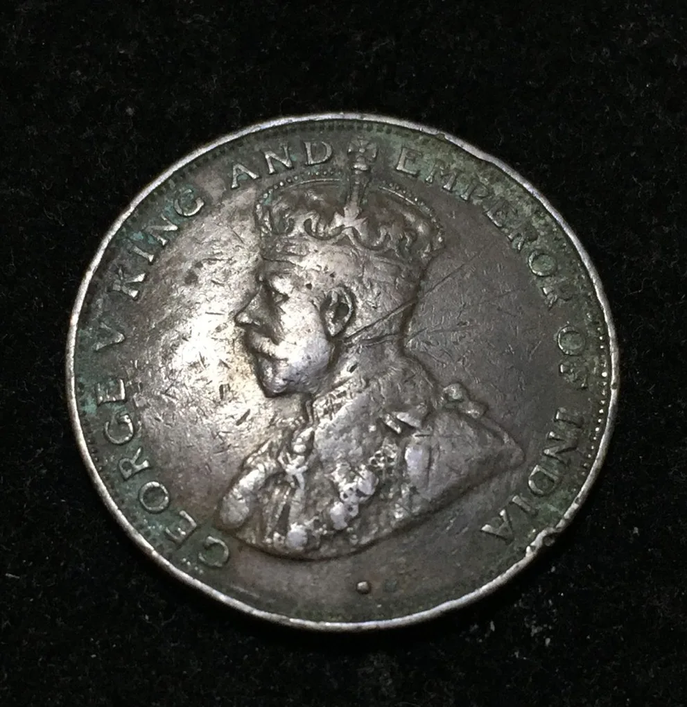 China › Hong Kong 1 Cent 1924 - George V large type Rare coin #I-123