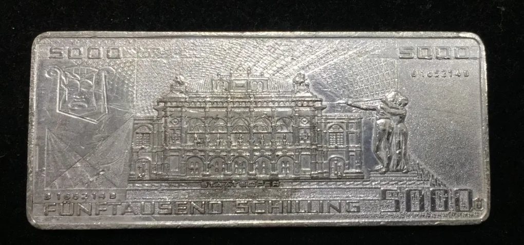 Australia 5000 Schilling Silver Plated Beautiful Medalion (Weight 40 gram.) #I-123