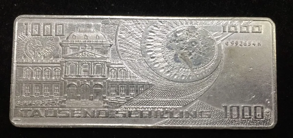 Australia 1000 Schilling Silver Plated Beautiful Medalion (Weight 40 gram.) #I-124