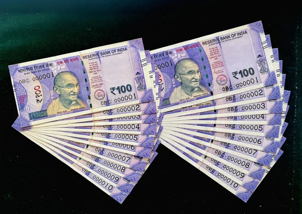 Rs 100 Twin Pair Banknote Set Same Number Gem Unc OBC 000001 TO 10 Unique and Rare
