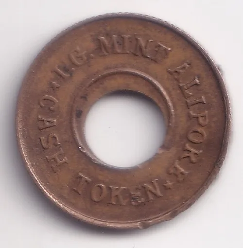 25 Paise Alipore Holed Token Old Rare
