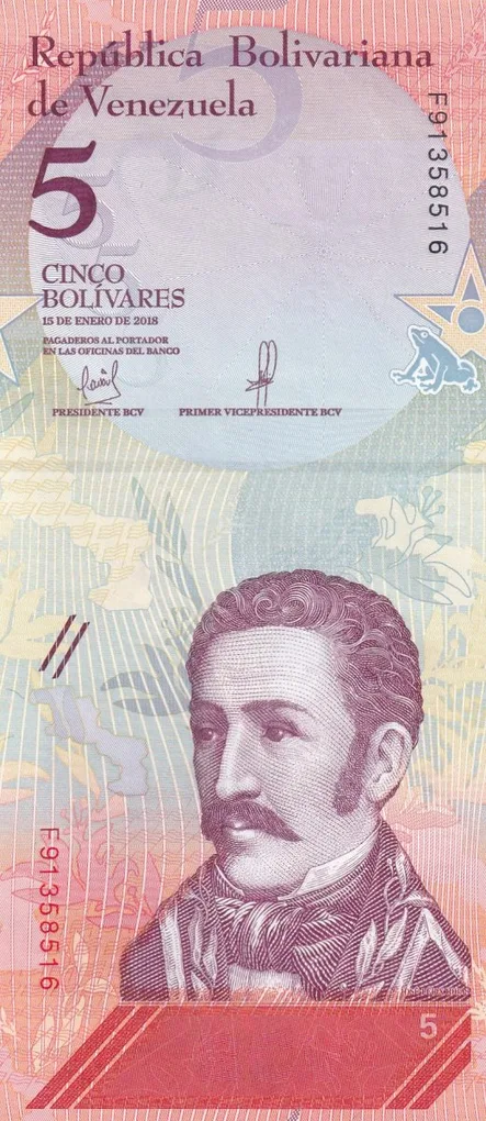 Venezuela 5 Bolívares GEM UNC Note