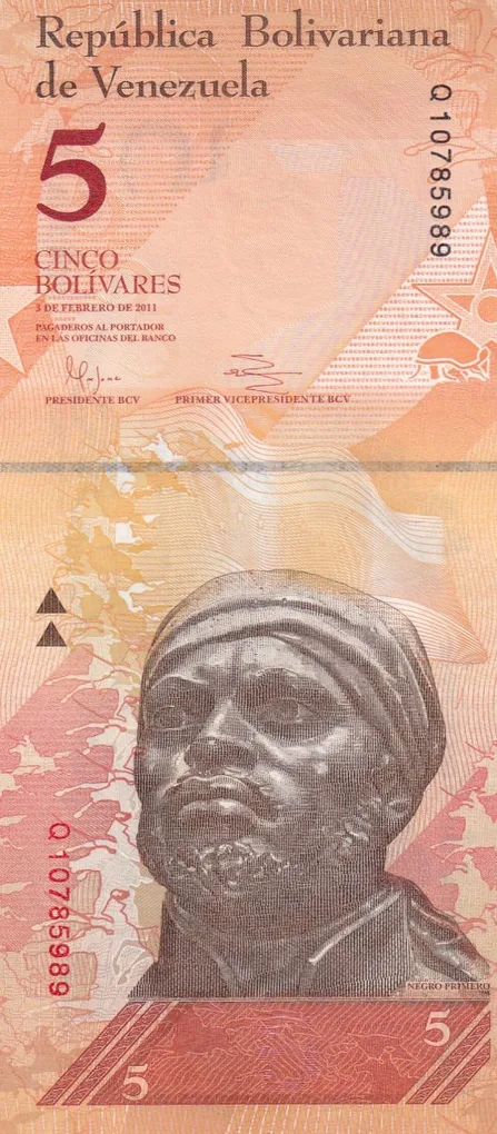 Venezuela 5 Bolívares GEM UNC Note