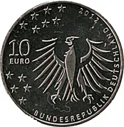 Germany, Federal Republic of 10 Euros 2012 Gerhart Hauptmann Commemorative issue rare GEM UNC coin #I- 166