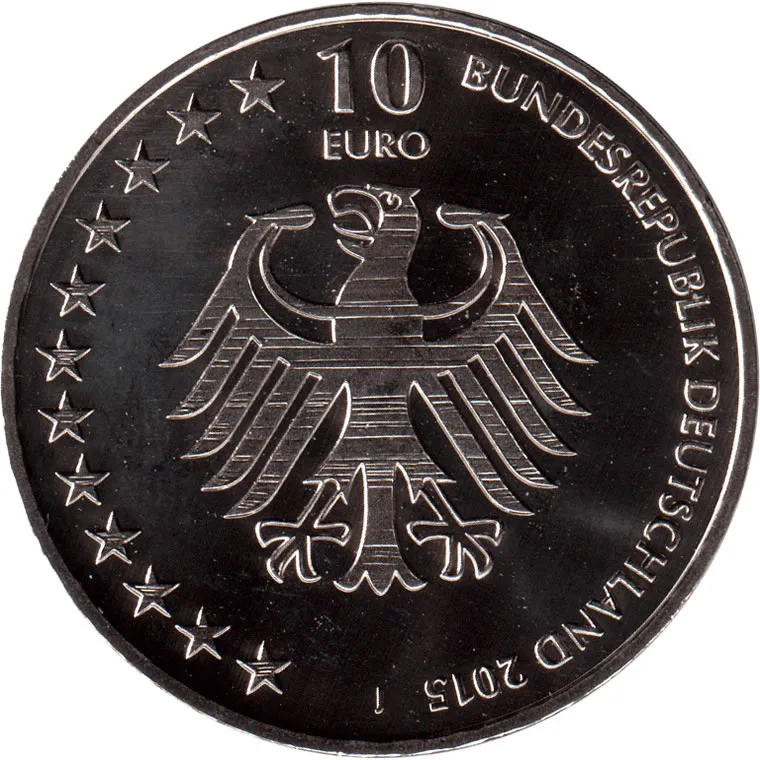 Germany, Federal Republic of 10 Euros (2015) 150 years German Maritime Search and Rescue Service Commemorative issue rare UNC coin #I- 158