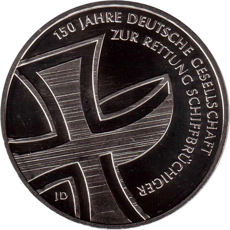 Germany, Federal Republic of 10 Euros (2015) 150 years German Maritime Search and Rescue Service Commemorative issue rare UNC coin #I- 158