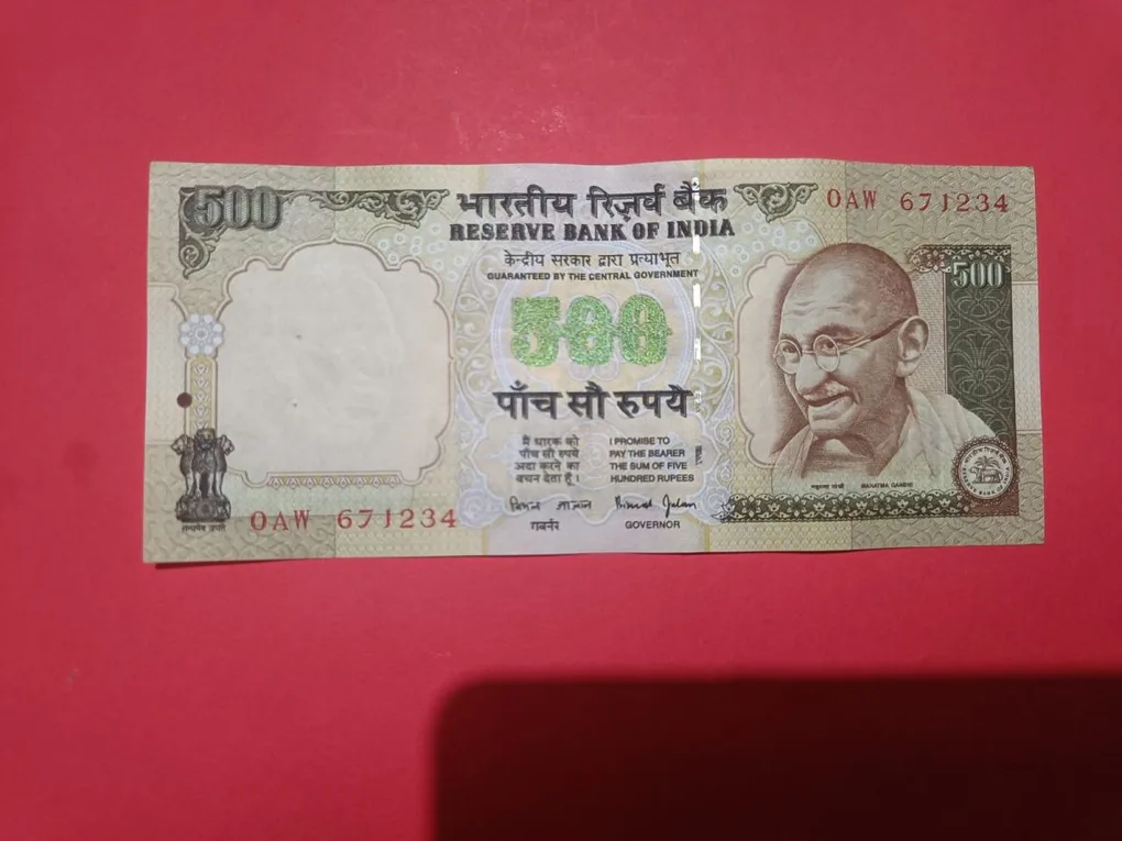 500 Rs Bimal Jalan UNC Note without year.