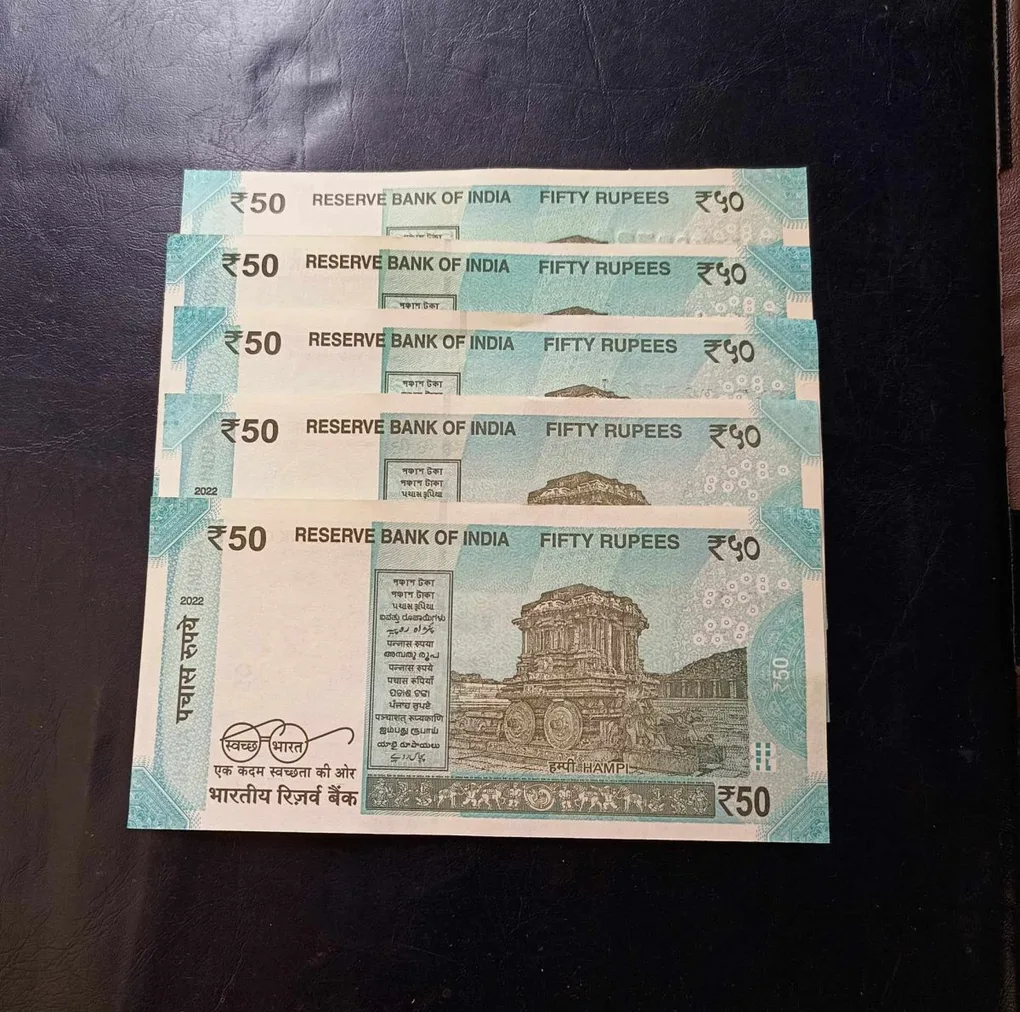 Reserve Bank of India 50₹ note Unc condition Ending 786