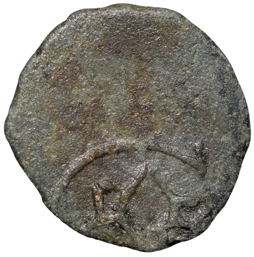 Potin Coin of Post-Satavahana (1st Cen. BC - 1st Cen. AD) from Prakashe Region with Brahmi Legends