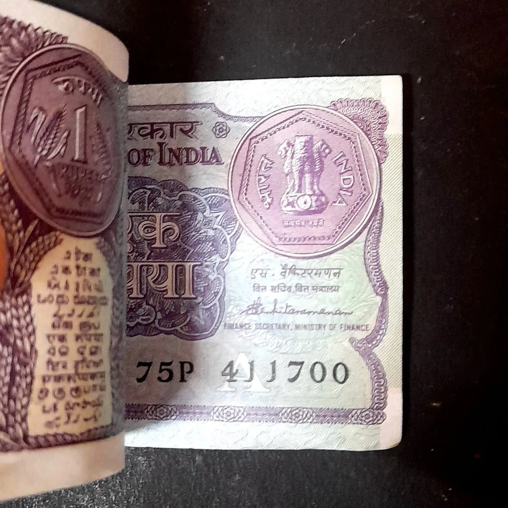 One Rs Small Coin Bundle Finance Minister S.Venketraman 1987 Year 411601