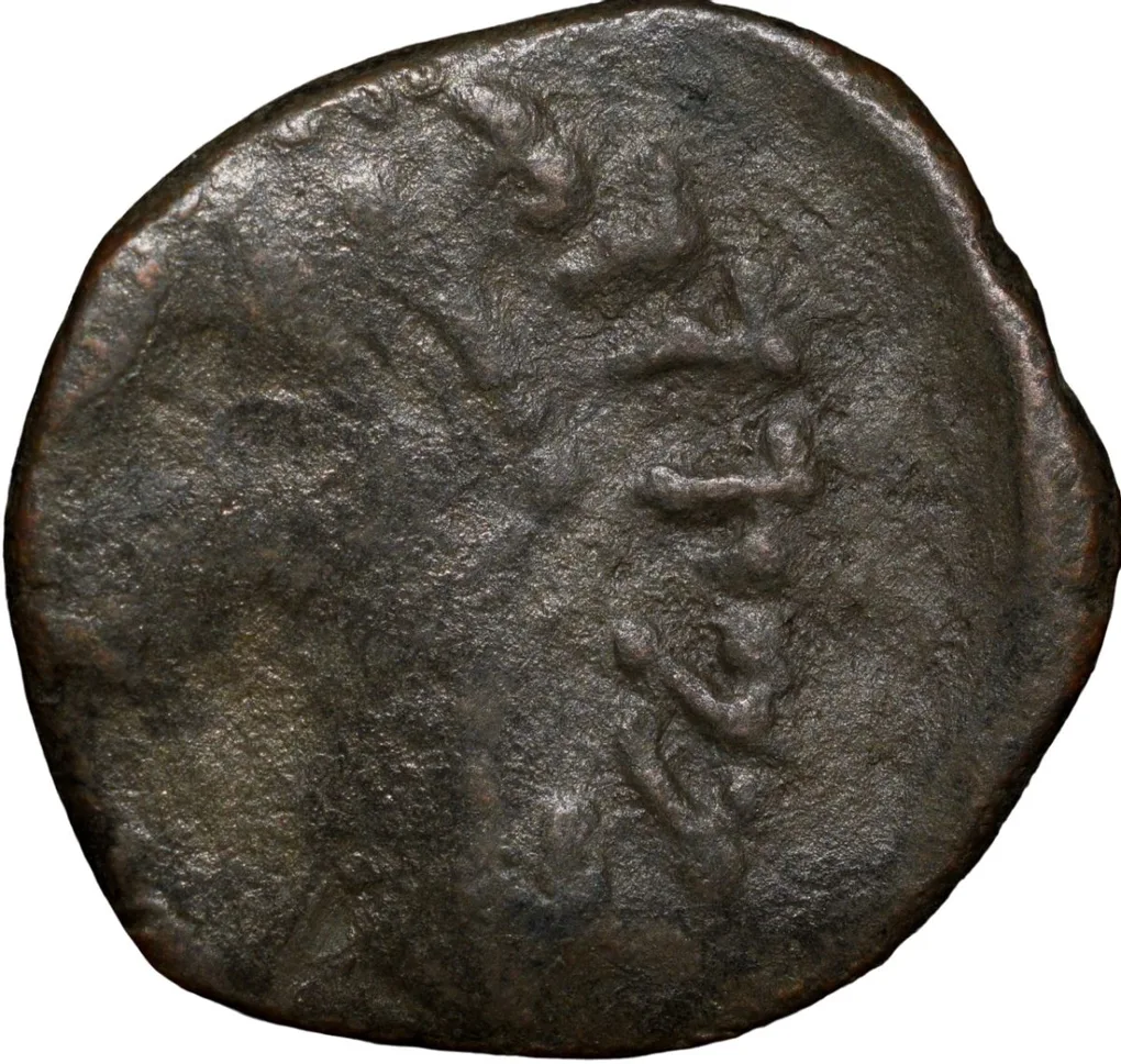 Copper Dracham of Kujula Kadphasis( AD 30-80) of Kushana Dynasty Portrait Issue Very Rare