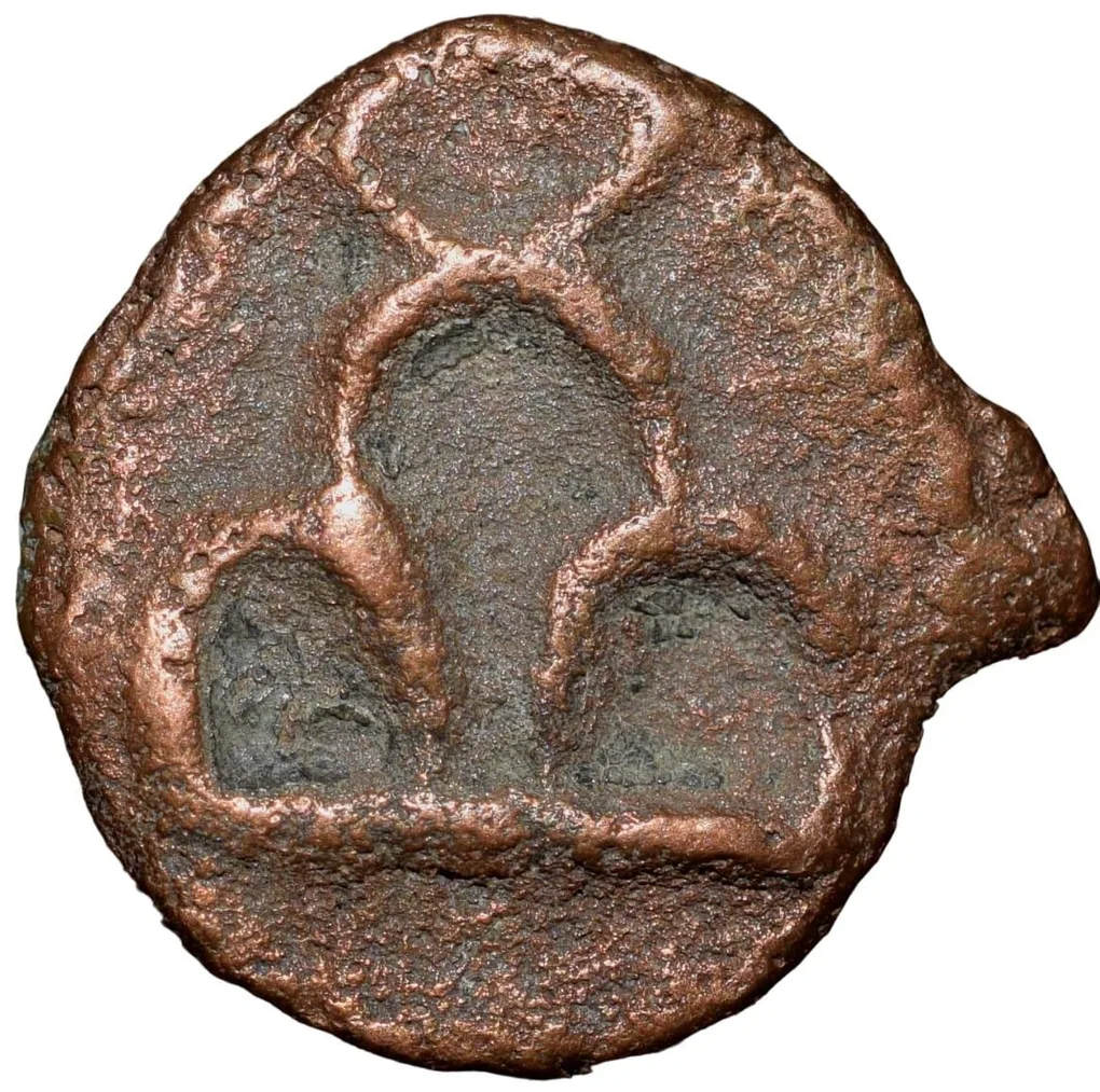 Cast Copper Kakani of Sunga Kingdom (187-75 BC) with Elephant with rider