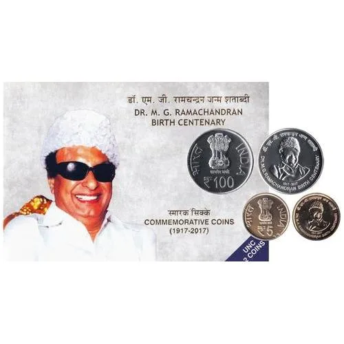 Dr. M. G .Ramachandran (Unc set )2 coin Mumbai mint