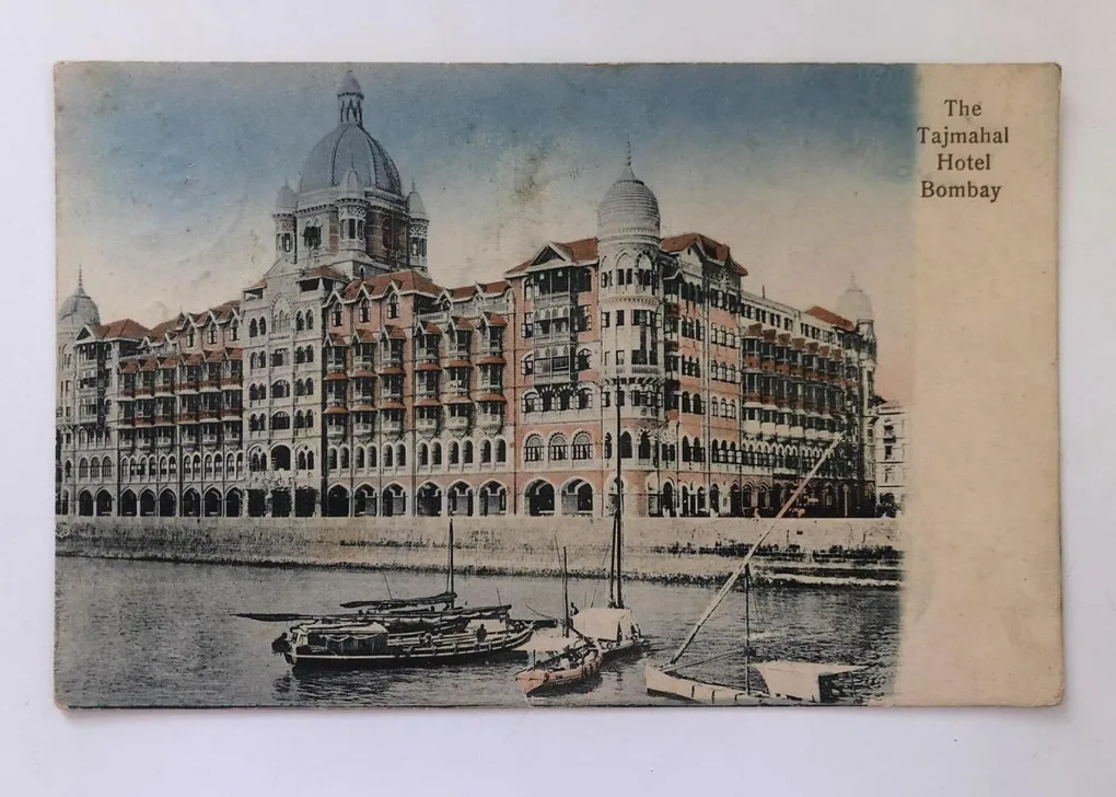 India vintage postcards series The Tajmahal Hotel, Bombay Unique and Rare 19th Century Issue