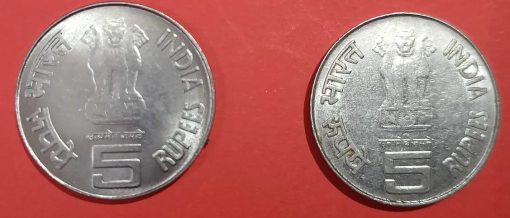 5 Rs Steel 1st War Set of 2 Coins