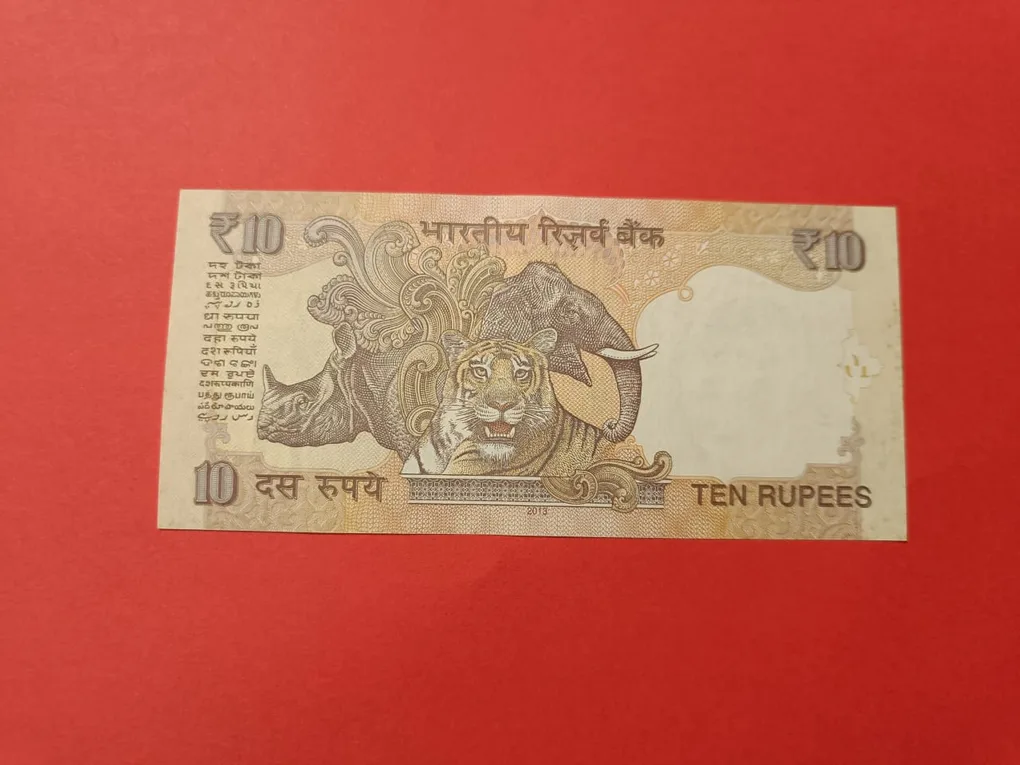 10 Rs Same Serial Number UNC Note Old Issue 666666